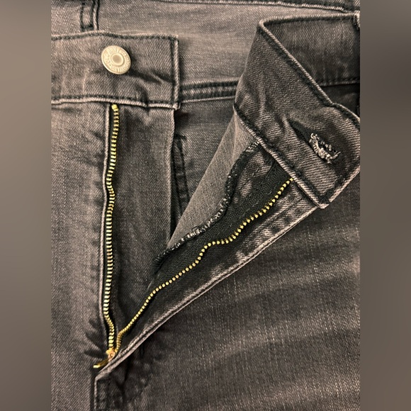 Old Navy Plus Size Black Ripped Mid Rise Boyfriend Raw Hem Ankle Jean NWT - Picture 6 of 12